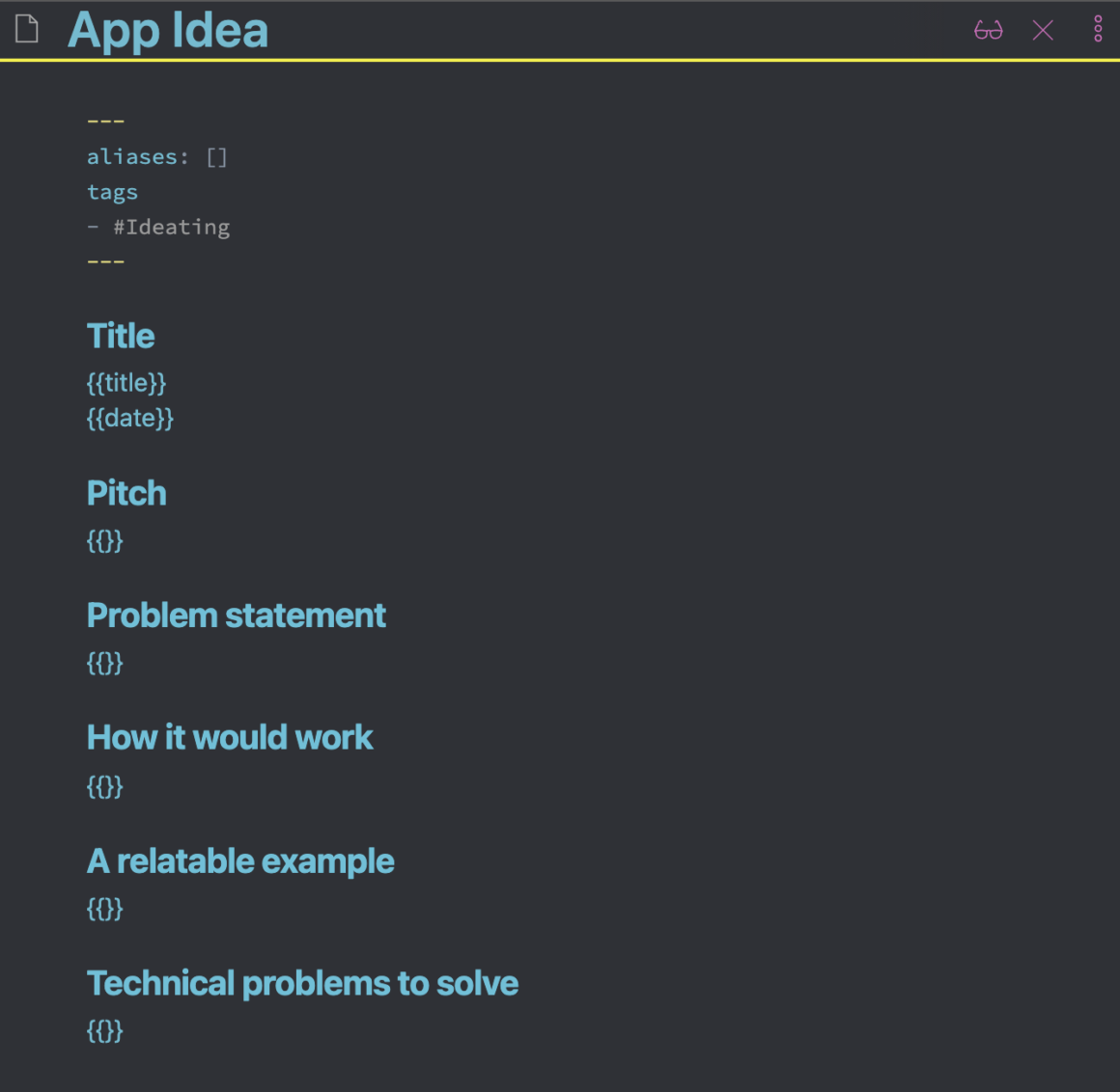 APP idea template